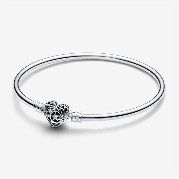 Celestial Heart Clasp Bangle - Picture 1 of 3